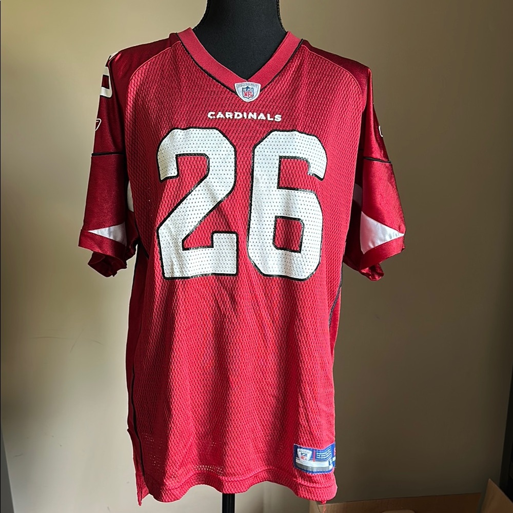 Almost New Beanie Wells 26 Cardinals Red Jersey